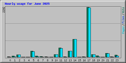 Hourly usage for June 2025