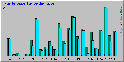 Hourly usage for October 2025
