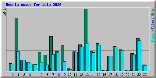 Hourly usage for July 2026