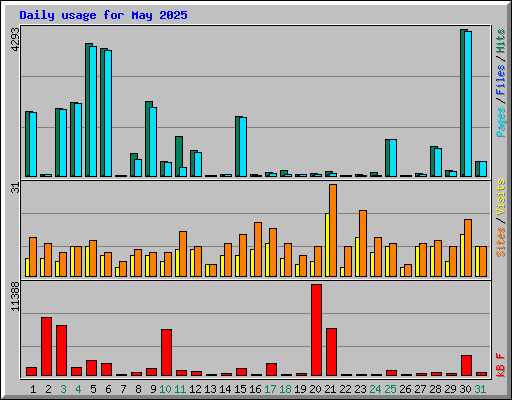 Daily usage for May 2025