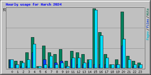 Hourly usage for March 2024