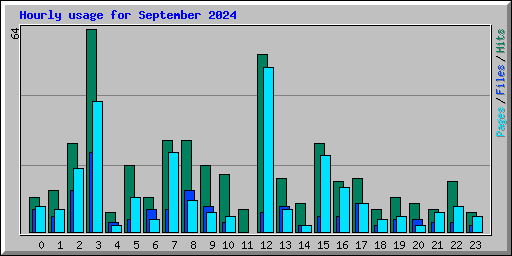 Hourly usage for September 2024