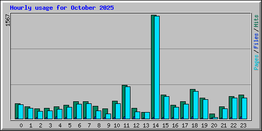 Hourly usage for October 2025