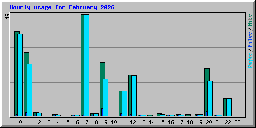 Hourly usage for February 2026