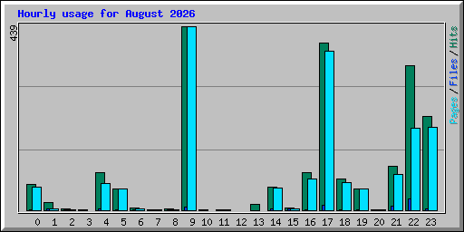 Hourly usage for August 2026