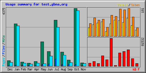 Usage summary for test.gbna.org