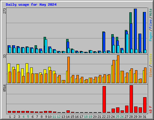 Daily usage for May 2024