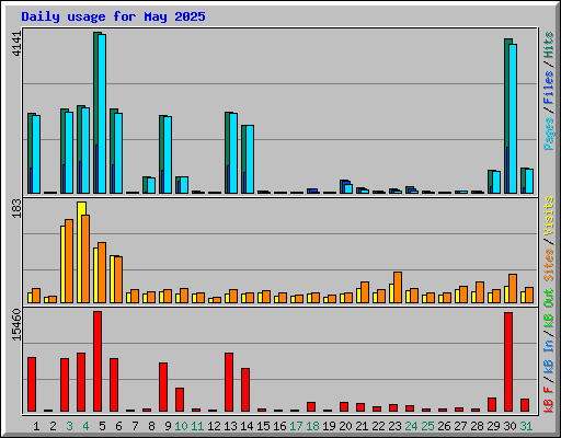 Daily usage for May 2025