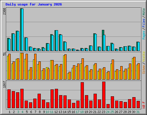 Daily usage for January 2026