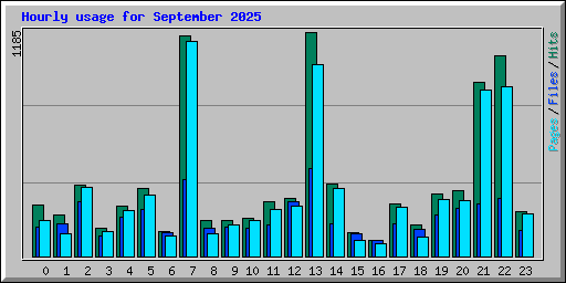 Hourly usage for September 2025
