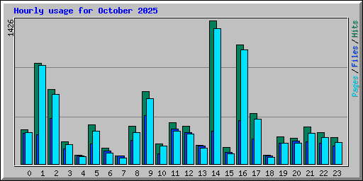 Hourly usage for October 2025