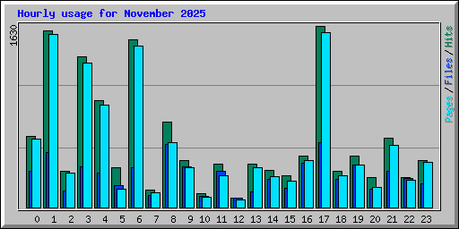 Hourly usage for November 2025