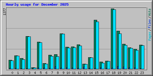 Hourly usage for December 2025