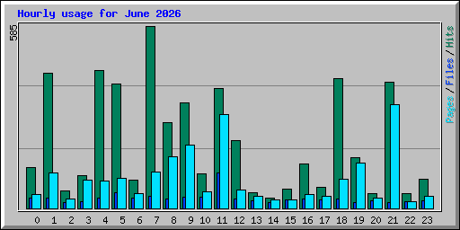 Hourly usage for June 2026