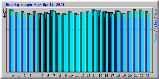 Hourly usage for April 2021