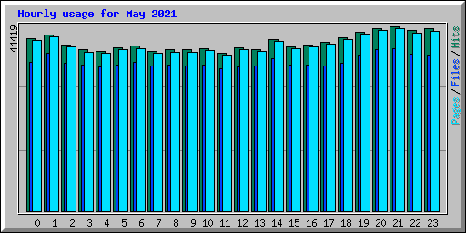 Hourly usage for May 2021