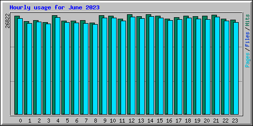 Hourly usage for June 2023