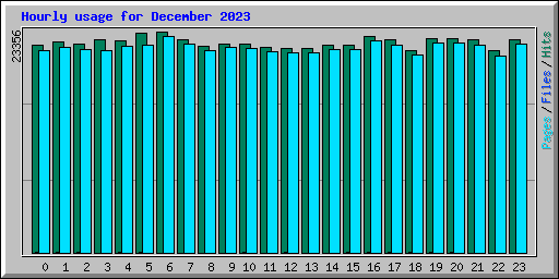 Hourly usage for December 2023