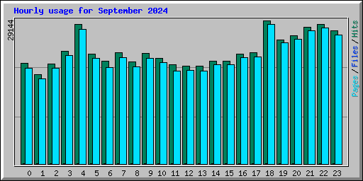 Hourly usage for September 2024