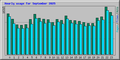 Hourly usage for September 2025