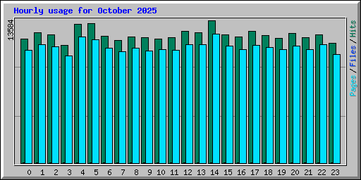 Hourly usage for October 2025
