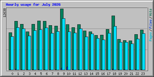Hourly usage for July 2026