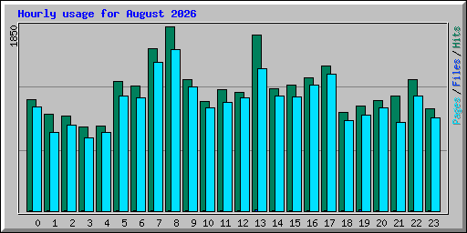 Hourly usage for August 2026