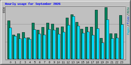 Hourly usage for September 2026