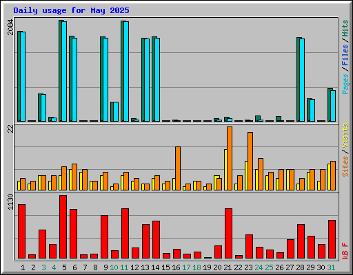 Daily usage for May 2025
