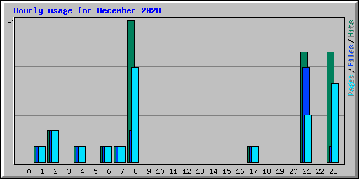 Hourly usage for December 2020