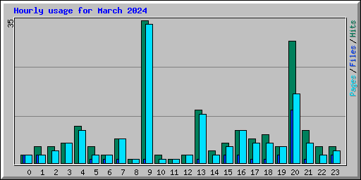 Hourly usage for March 2024