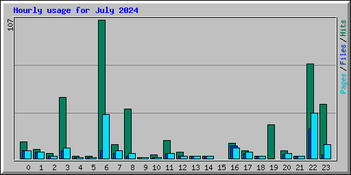 Hourly usage for July 2024