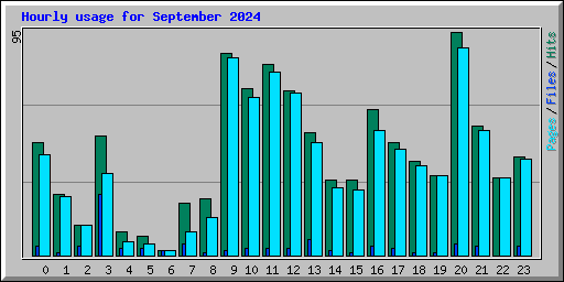 Hourly usage for September 2024