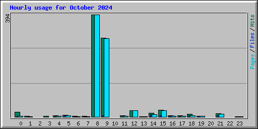 Hourly usage for October 2024