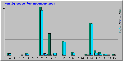 Hourly usage for November 2024