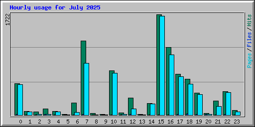 Hourly usage for July 2025