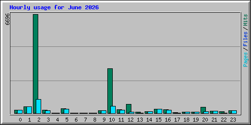 Hourly usage for June 2026